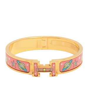 Pre-Loved Hermes Narrow Enamel Chorus Stellarum Clic H Bracelet PM